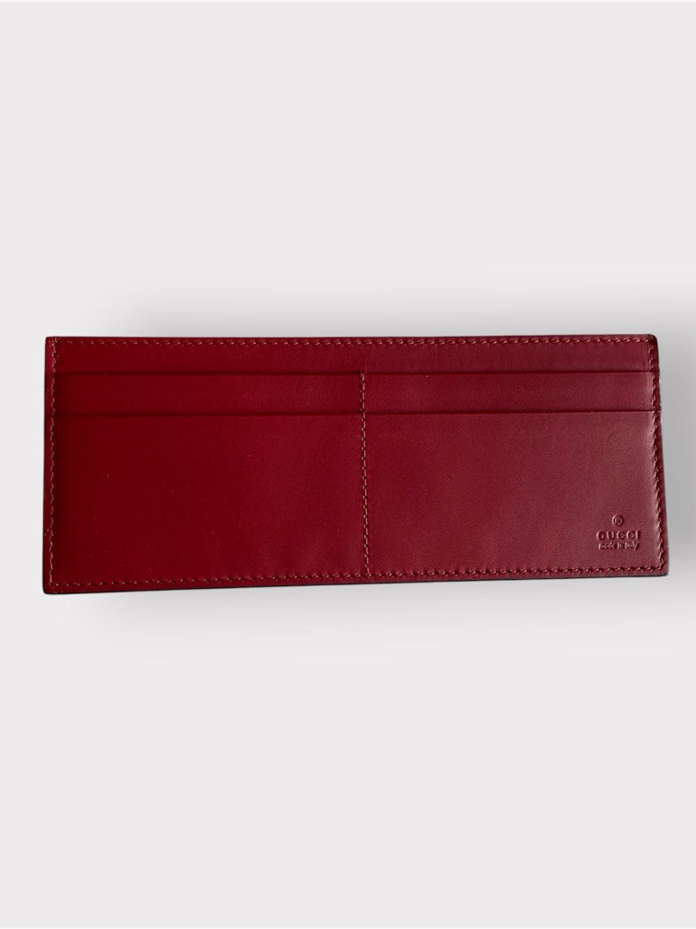 Gucci Red and Pink Leather Card Holder
